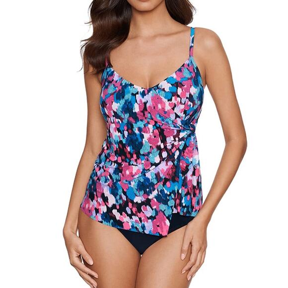 MagicSuit Women's Swimwear Tankini Top Separate Black/Multi Size 14 14428 - Picture 2 of 5